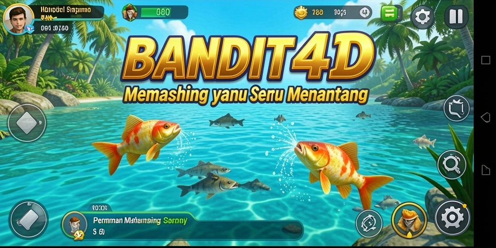 Screenshot utama BANDIT4D menampilkan aksi memancing yang mengasyikkan dan grafik luar biasa.
