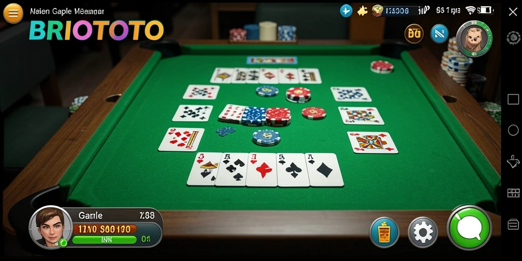 Gameplay menarik di BRIOTOTO yang menampilkan permainan Gaple.