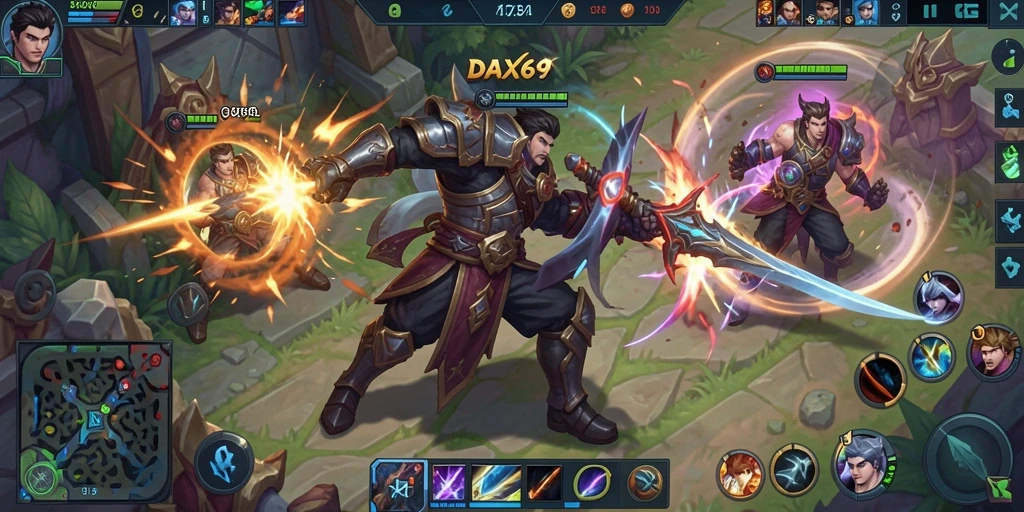 Tampilan aksi seru dalam gameplay DAX69 yang menegangkan.