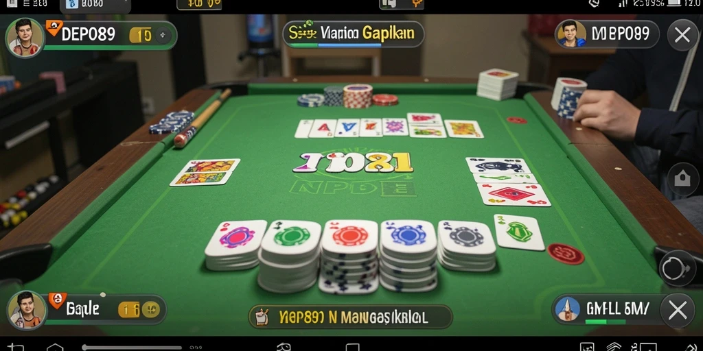 Tampilan menarik dari gameplay Gaple di DEPO89.