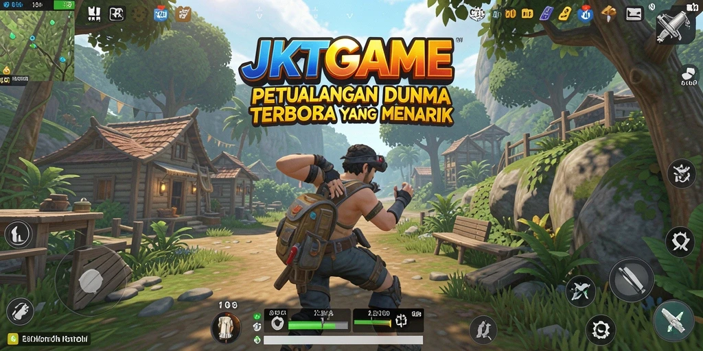 Gameplay JKTGAME yang menarik dalam dunia terbuka yang luas.