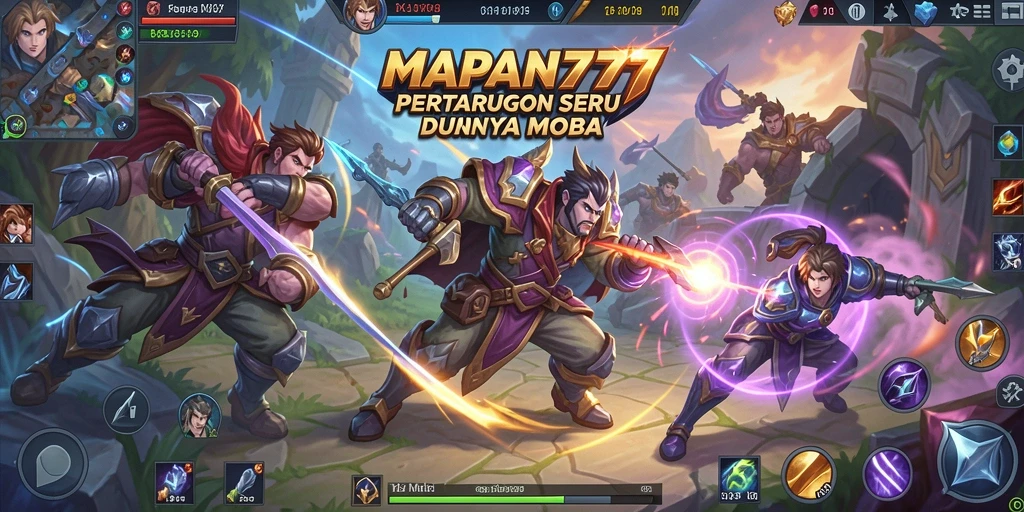 Gameplay seru di MAPAN777 dengan aksi MOBA yang intens.