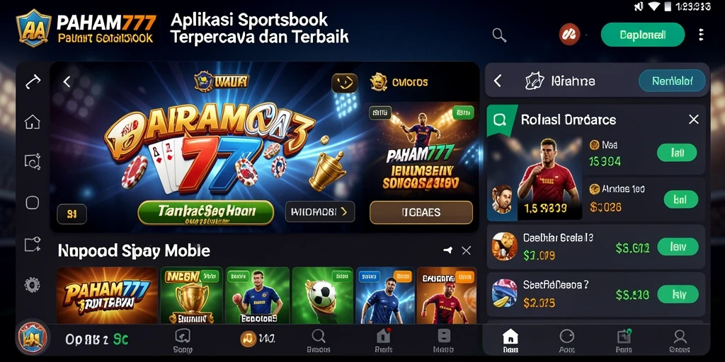 Tampilan menarik dan fitur lengkap PAHAM777 dalam taruhan olahraga.