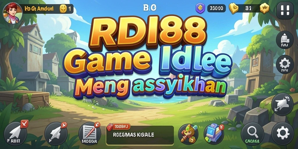 Screenshot utama RDI88 menampilkan karakter yang aktif dalam gameplay Idle.