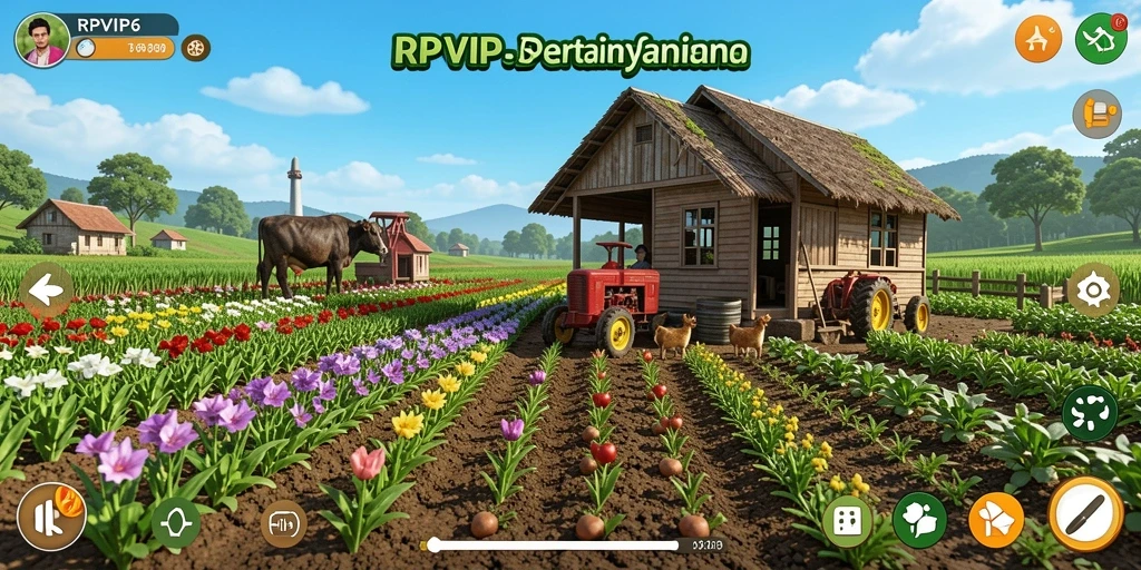 Gameplay seru dan menyenangkan saat bertani di RPVIP6.
