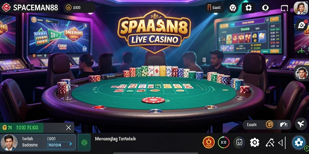 Screenshot gameplay SPACEMAN88 yang menarik dilengkapi dengan dealer langsung.